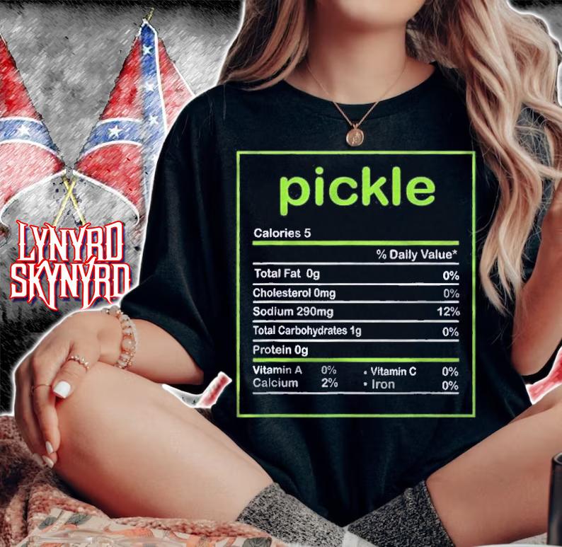 Pickle Nutrition Facts Shirt Funny Pickle Lover shirt t-shirt