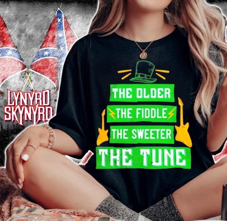 Saint Patricks Day The Older The Fiddle The Sweeter The Tune T-Shirt t-shirt woman shirt