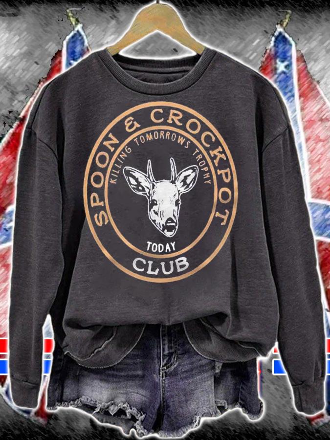 Spoon & Crockpot Today Club Funny Hunting Gift t-shirt