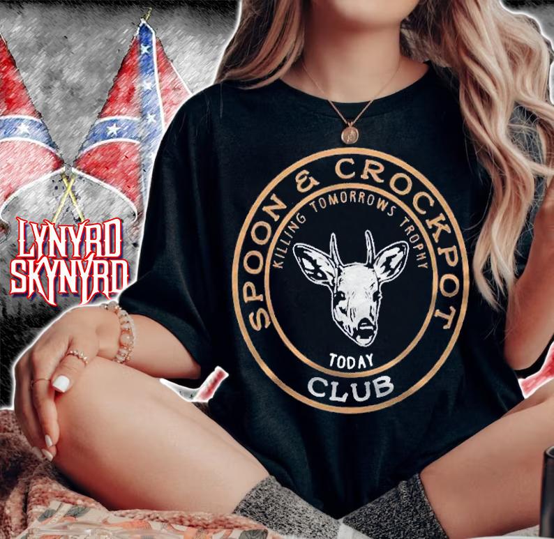 Spoon & Crockpot Today Club Funny Hunting Gift t-shirt
