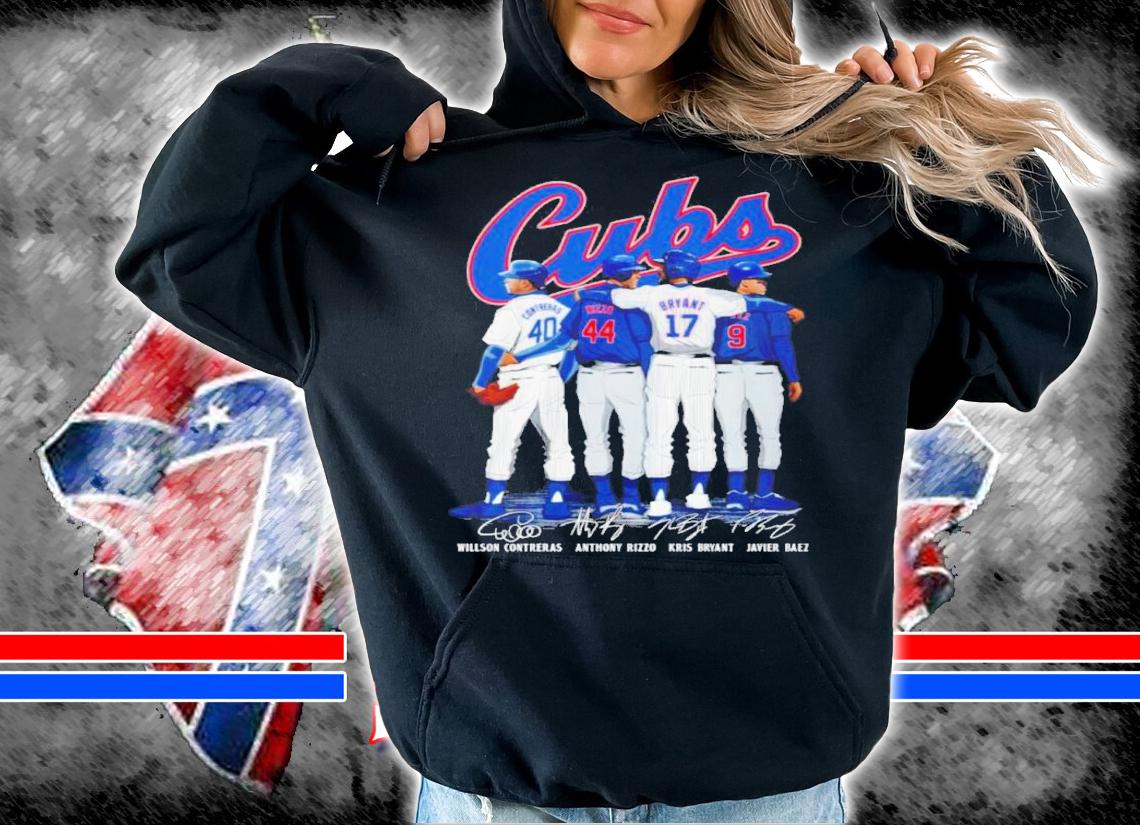 Chicago Cubs Willson Contreras Anthony Vincent Rizzo Vs Kris Bryant And Javier Bez Signatures Shirt t-shirt hoodie
