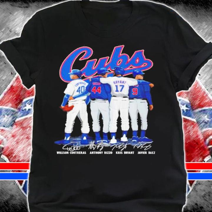 Chicago Cubs Willson Contreras Anthony Vincent Rizzo Vs Kris Bryant And Javier Bez Signatures Shirt t-shirt shirt