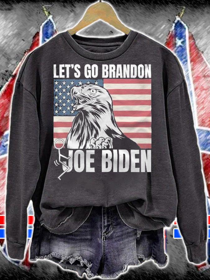 F Joe Biden let's Go Brandon FJB Eagle American Flag T-Shirt t-shirt sweatshirt