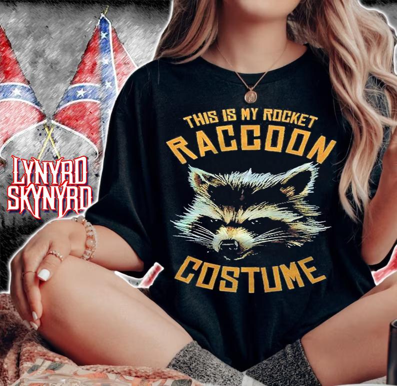 Marvel Guardians Of The Galaxy Rocket Costume Halloween Shirt t-shirt woman shirt
