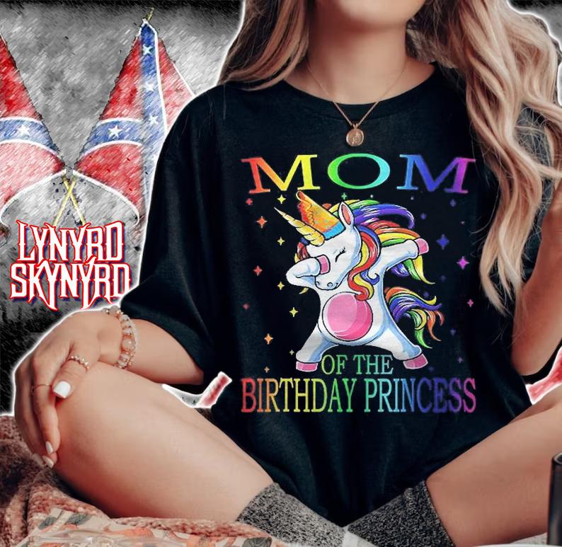 Mom Of The Birthday Princess Unicorn Shirt t-shirt