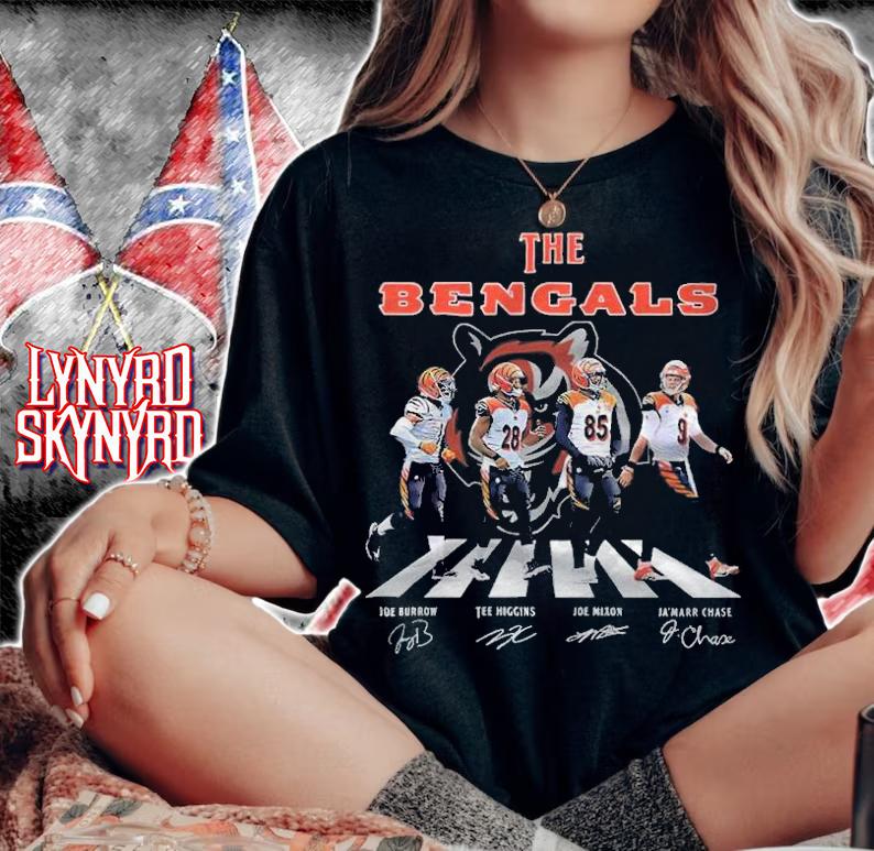 The Cincinnati Bengals Football Team Abbey Road Signatures Shirt t-shirt woman shirt