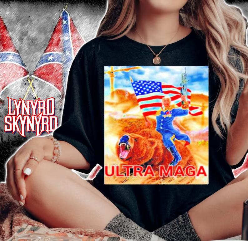 Trump Ultra Maga The Great Maga King Trump Riding Bear King t-shirt woman shirt