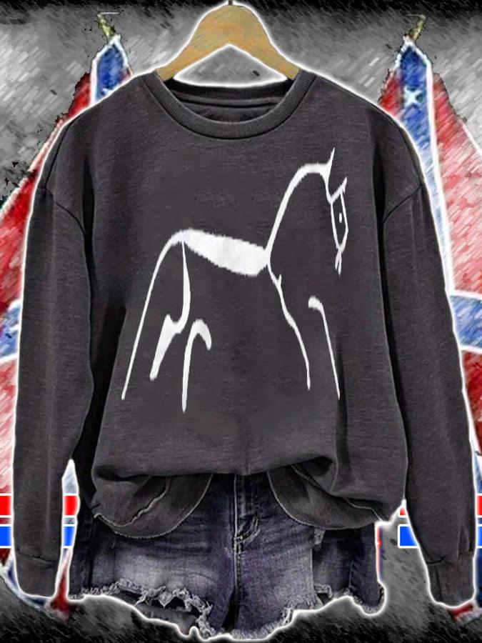 Womens Uffington White Horse Chalk Figure Prehistoric Ancient Turf Shirt t-shirt sweatshirt