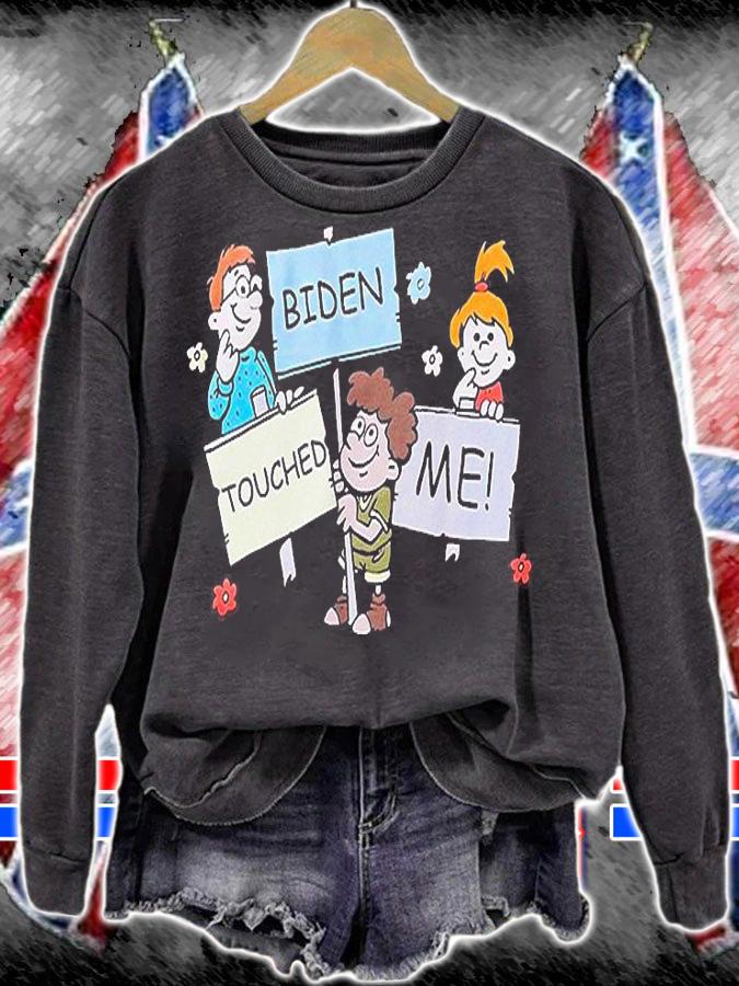 Joe Biden Touched Me Funny Biden 2021 T-Shirt t-shirt sweatshirt