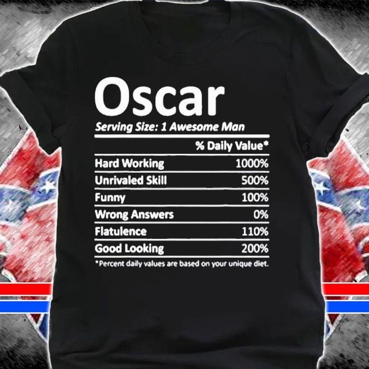 Oscar Nutrition Funny Birthday Personalized Name Gift Idea T-Shirt t-shirt shirt