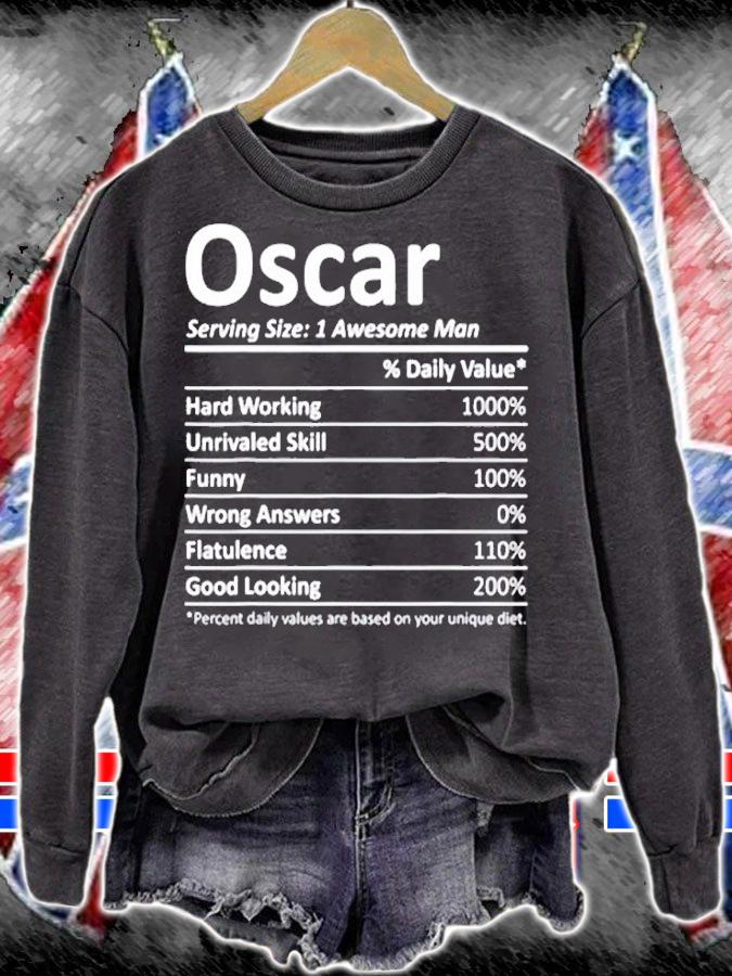 Oscar Nutrition Funny Birthday Personalized Name Gift Idea T-Shirt t-shirt sweatshirt