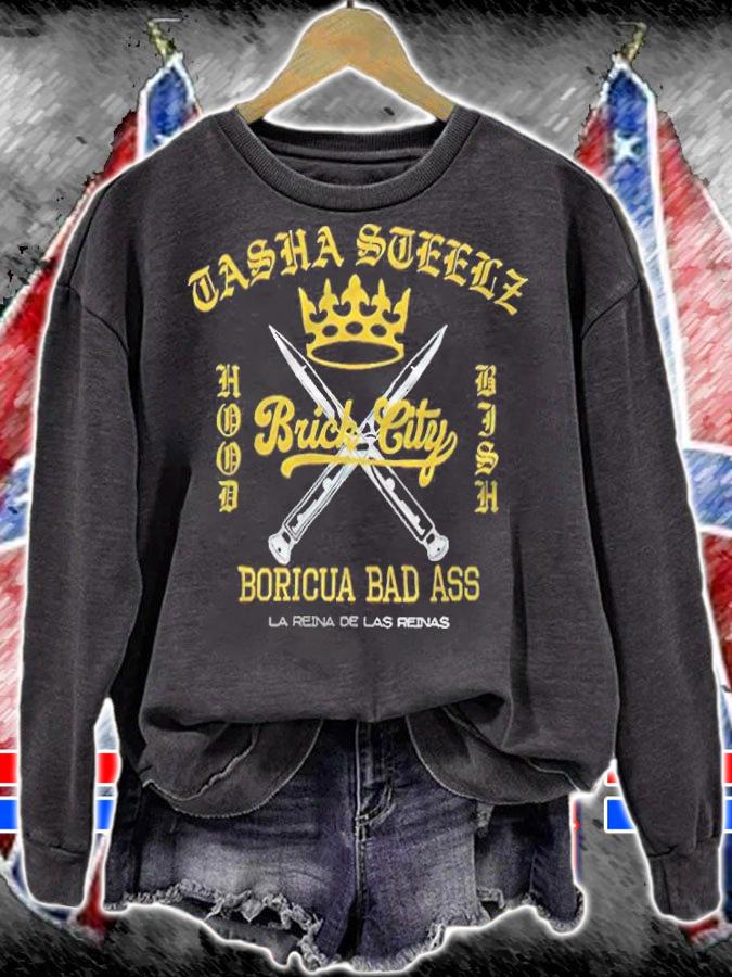 Tasha Steelz Brick City Boricua Bad Ass T-shirt t-shirt sweatshirt