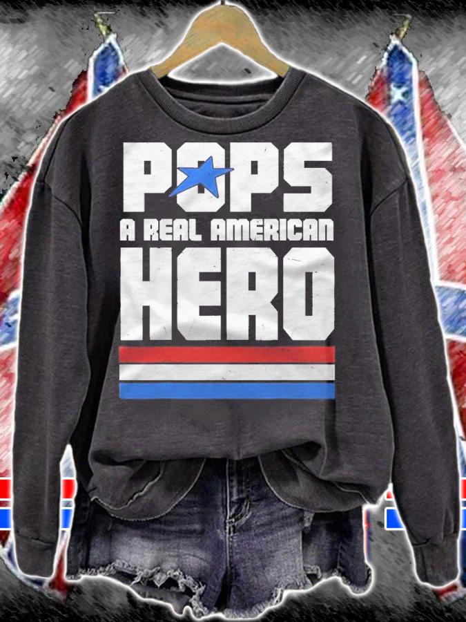 Veteran 365 Pops Real American Hero Tee Fathers Day Gift Men Shirt t-shirt