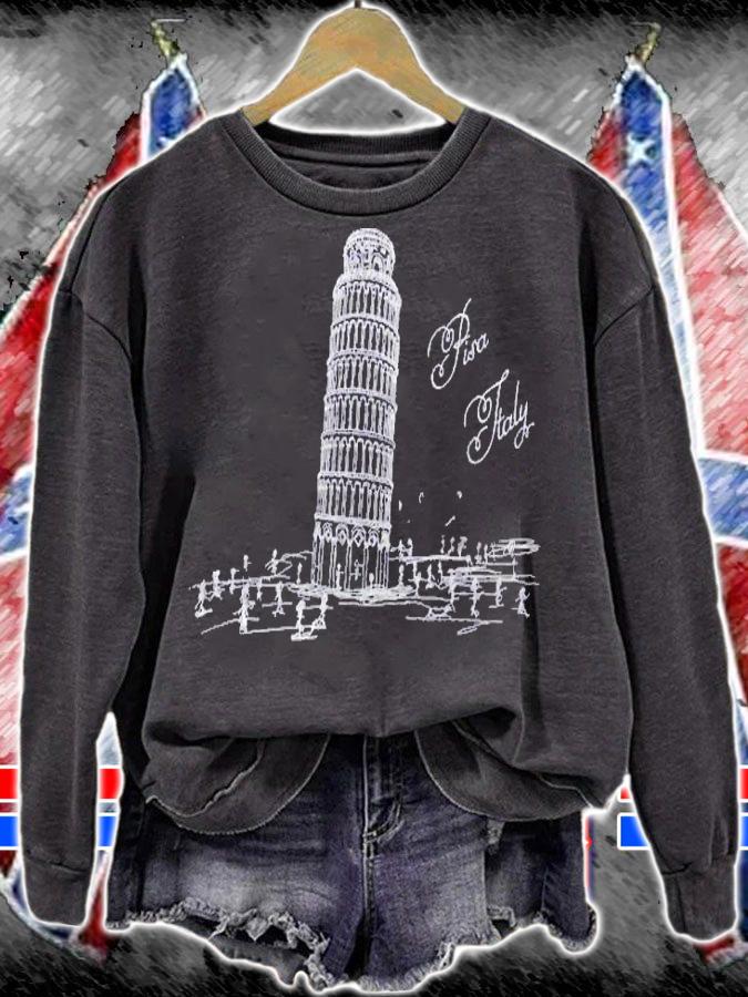 Leaning tower of pisa italy tourists souvenir shirt t-shirt sweatshirt