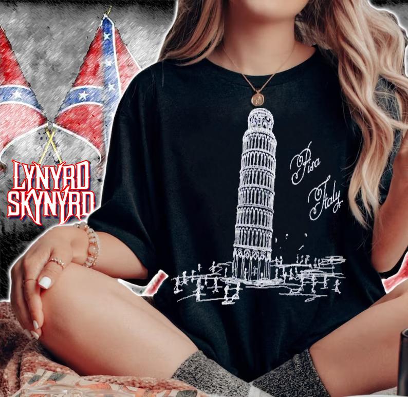 Leaning tower of pisa italy tourists souvenir shirt t-shirt woman shirt