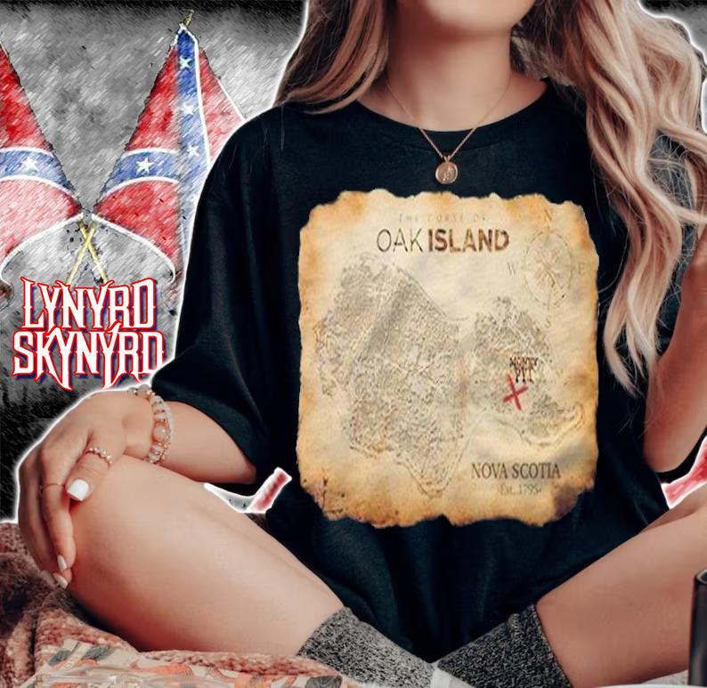 The Curse of Oak Island Nova Scotia est 1795 T-shirt t-shirt woman shirt
