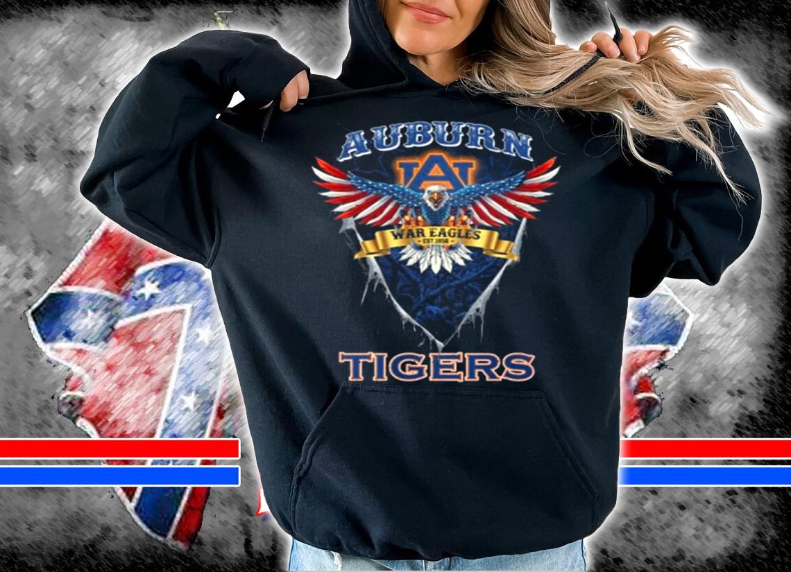 Auburn Tigers Canes Watch Eagle Wing American Flag t-shirt hoodie