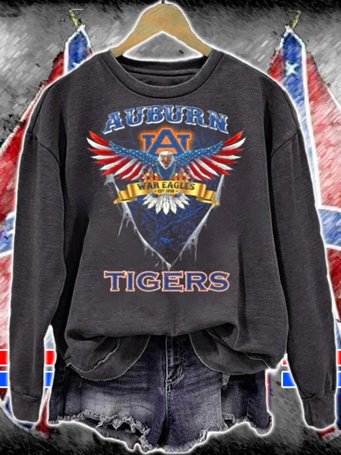 Auburn Tigers Canes Watch Eagle Wing American Flag t-shirt sweatshirt