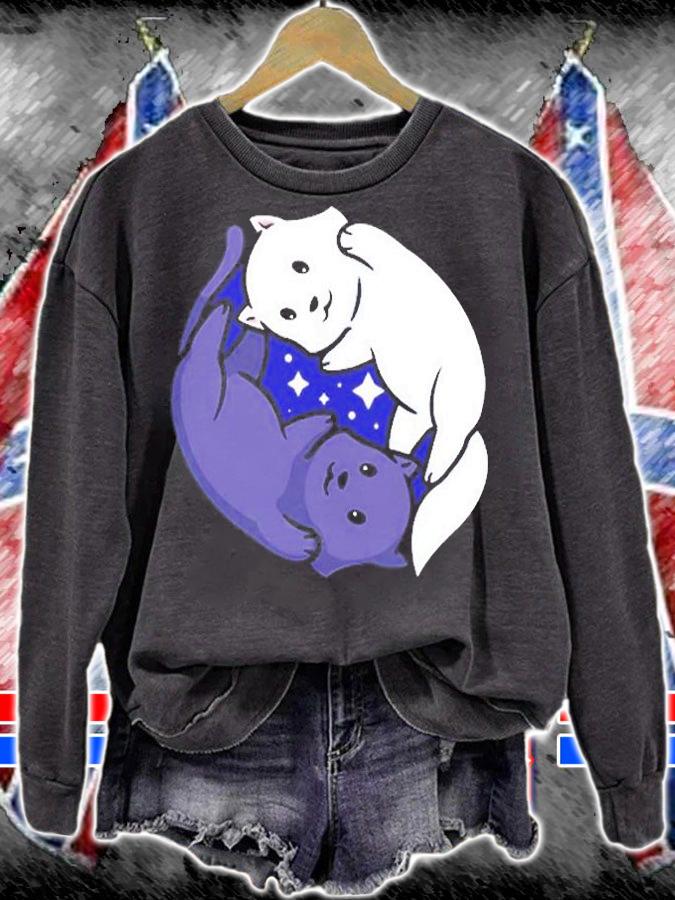 Cute Cats Yin Yang Yoga T-Shirt t-shirt