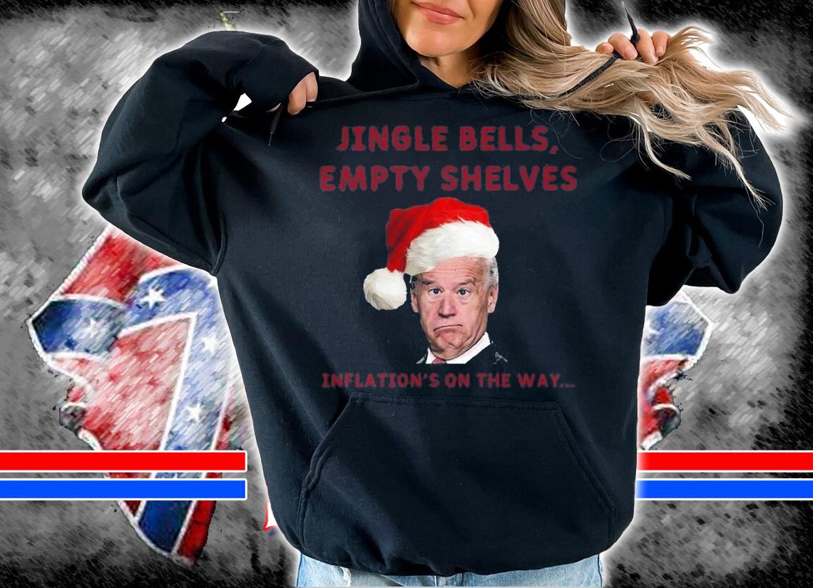 Empty Shelves Inflation's On The Way Biden Christmas 2021 T-Shirt t-shirt