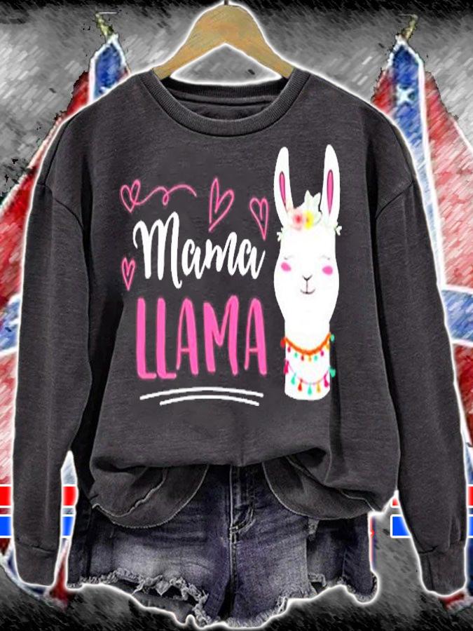 Funny Llama Mama No Drama Llama Pullover T-SHirt t-shirt sweatshirt