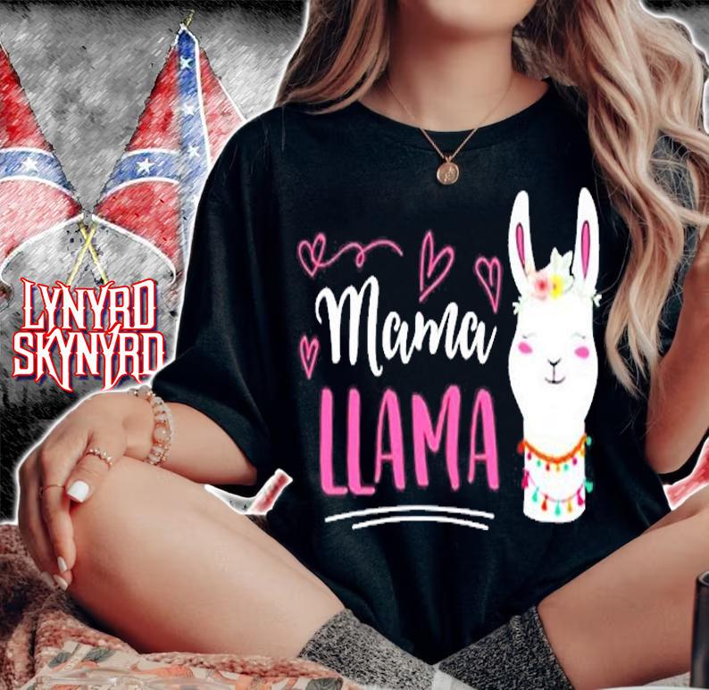 Funny Llama Mama No Drama Llama Pullover T-SHirt t-shirt woman shirt