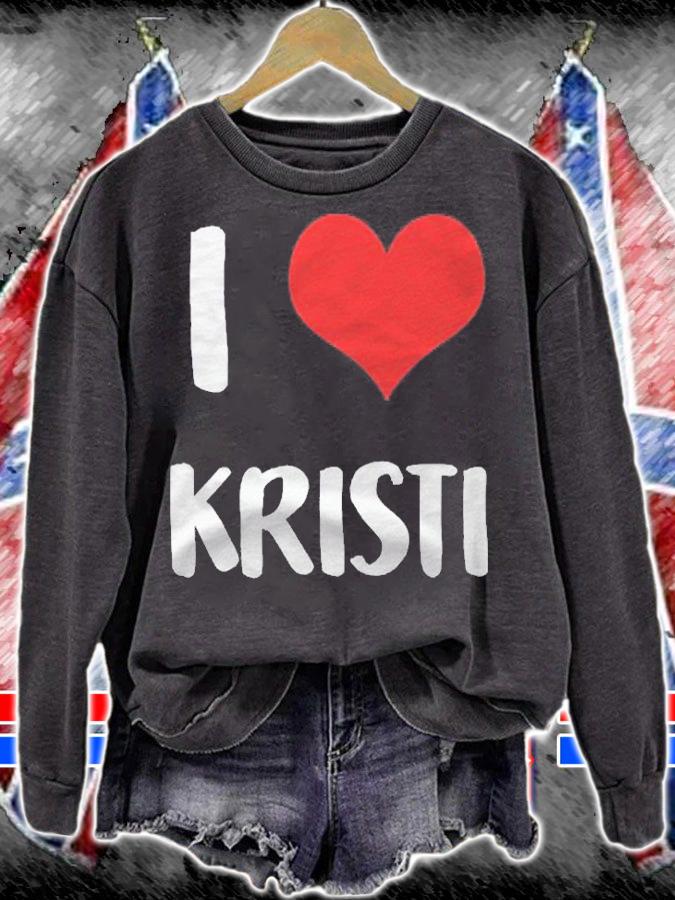 I Love Kristi Personalized Custom Gift Heart shirt t-shirt sweatshirt
