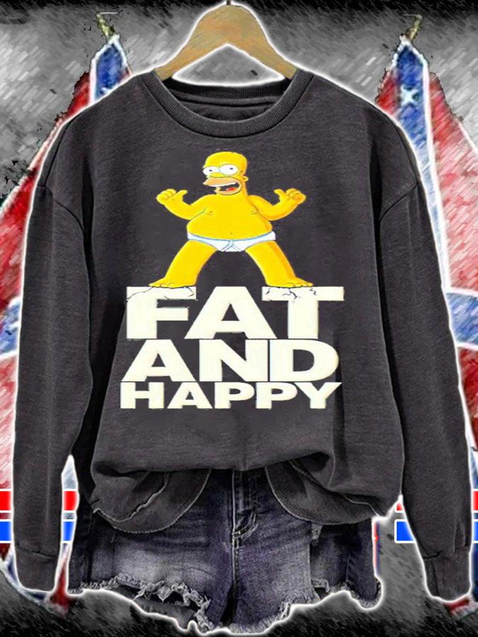 The Simpsons Homer Simpson Fat And Happy Shirt t-shirt