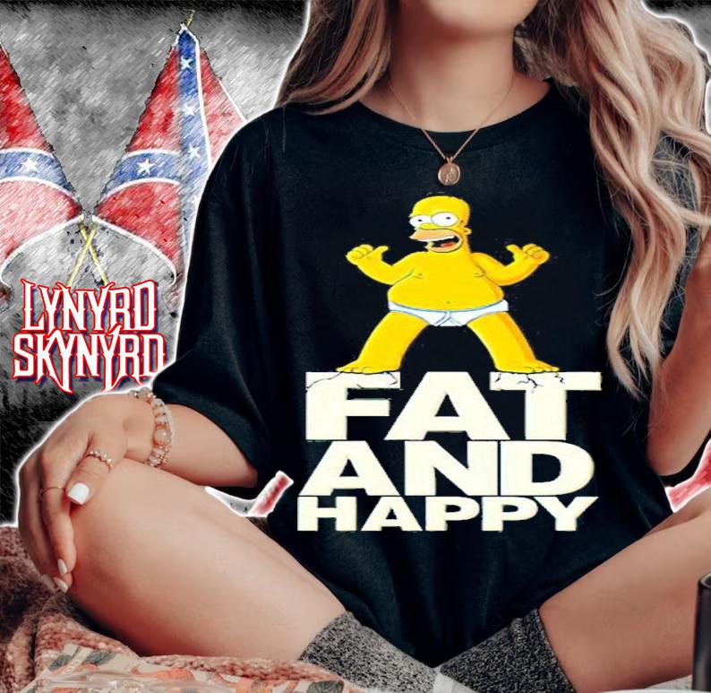 The Simpsons Homer Simpson Fat And Happy Shirt t-shirt