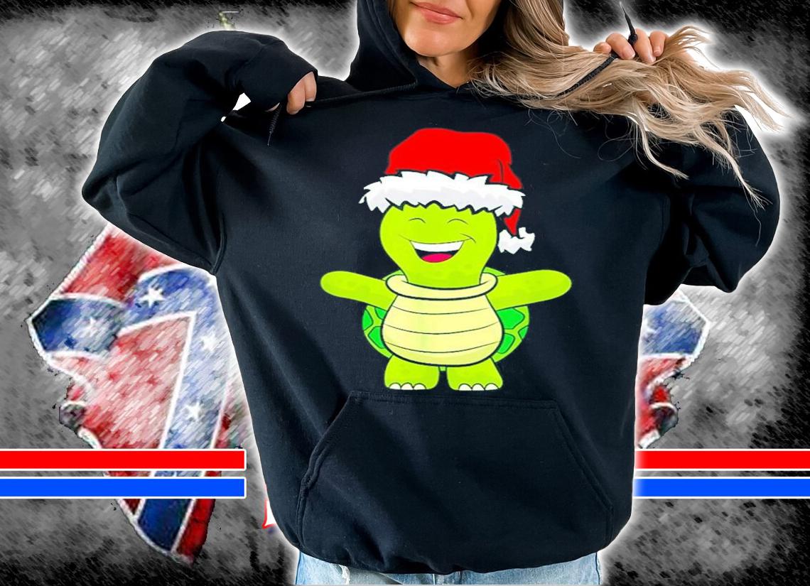 Turtle Santa Hat Christmas Shirt t-shirt hoodie