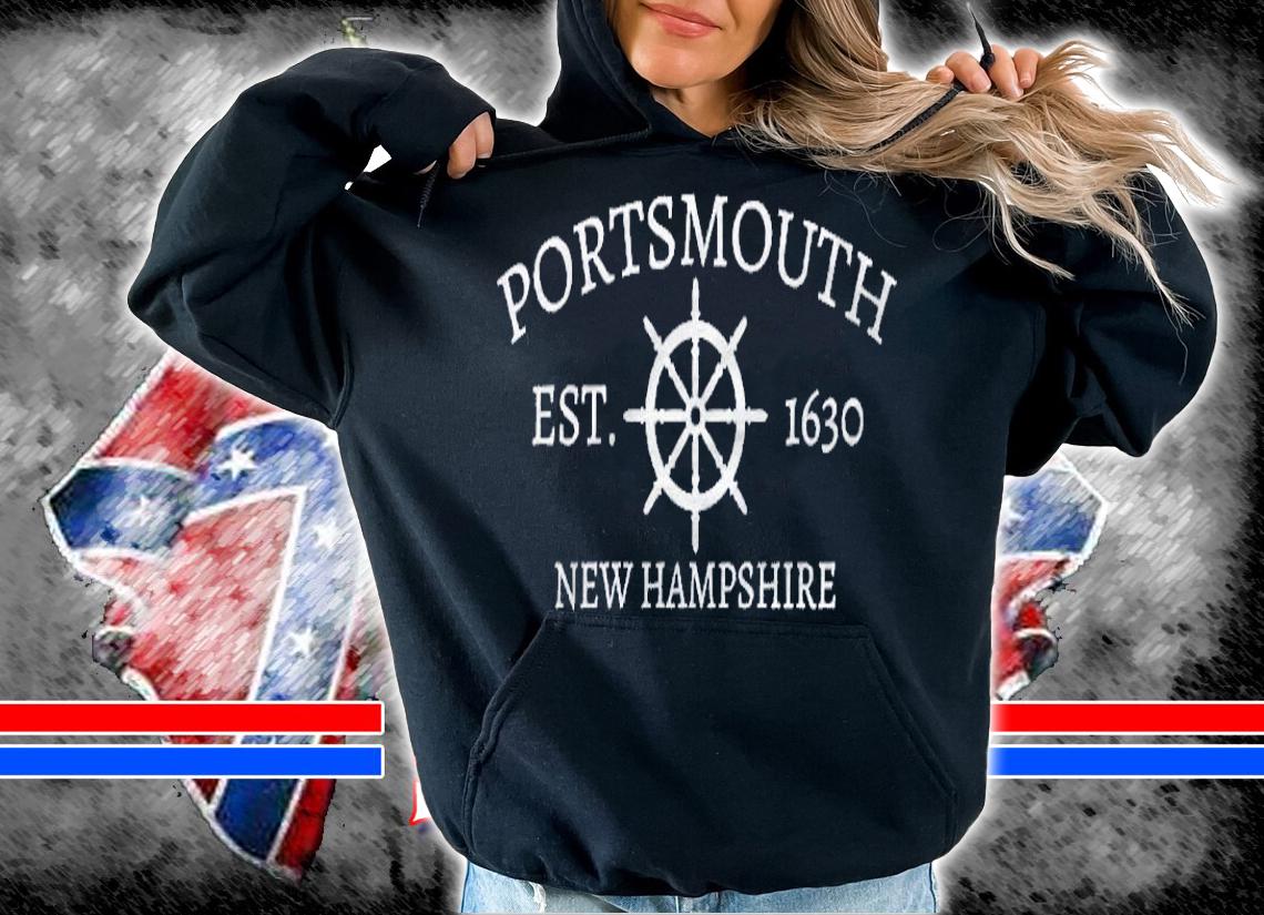 Classic Portsmouth Nh Graphic With Captains Wheel Pullover Shirt hoodie