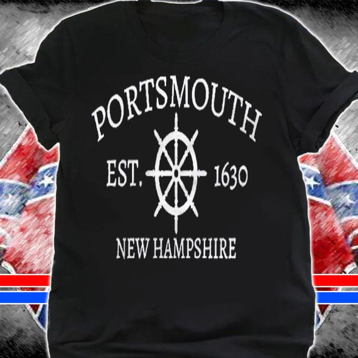 Classic Portsmouth Nh Graphic With Captains Wheel Pullover Shirt shirt