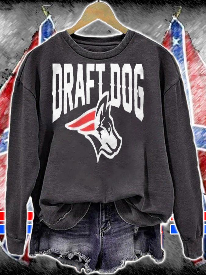 Draft Dog New England football logo T-shirt sweatshirt