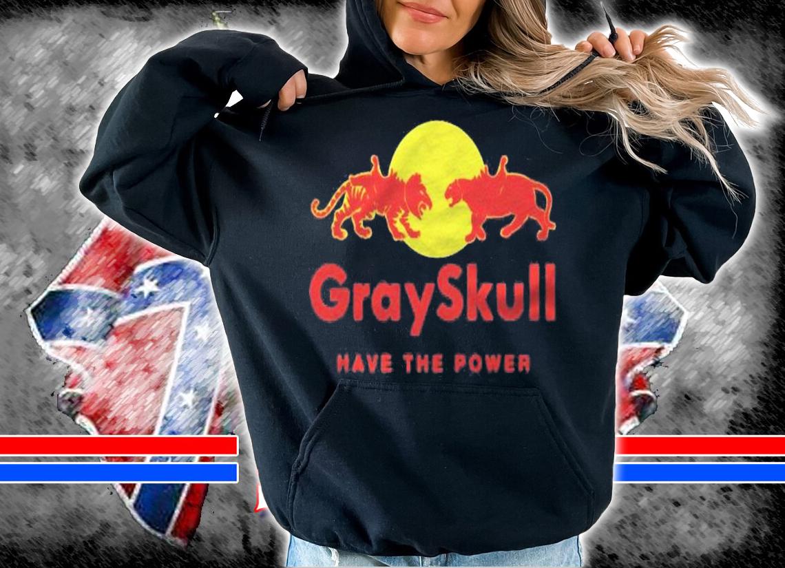 Gray Skull Have The Power Shirt hoodie