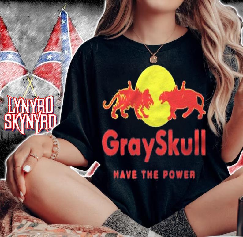Gray Skull Have The Power Shirt woman shirt