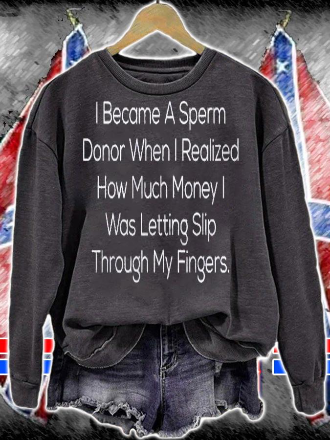 Mens Sperm Donor Funny Masterbation Joke Men Adult Humor Gift Shirt