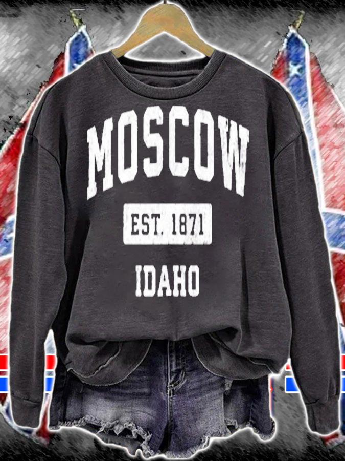 Moscow Idaho Id Vintage Established Sports Design T-Shirt