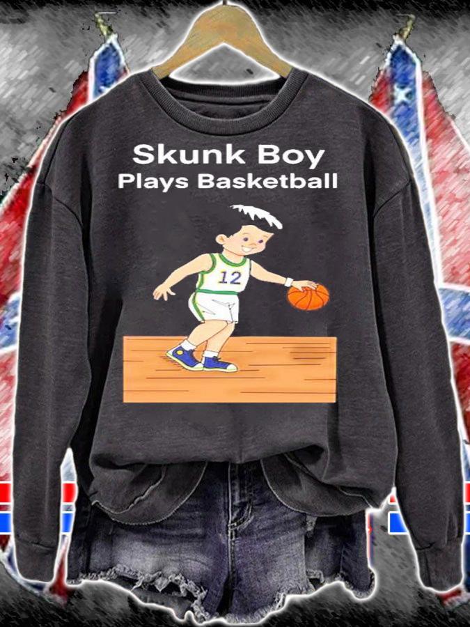 Official Skunk Boy Plays Basketball Shirt sweatshirt