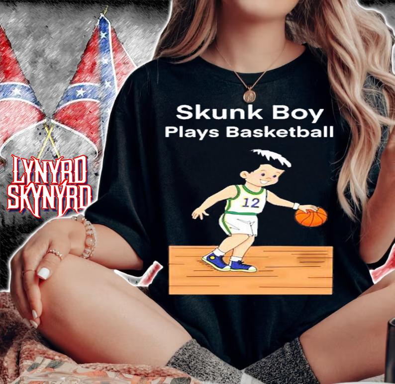 Official Skunk Boy Plays Basketball Shirt woman shirt