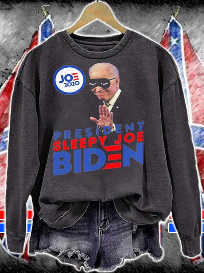 President Sleepy Joe Biden Funny Sleepy Joe Biden T-Shirt sweatshirt
