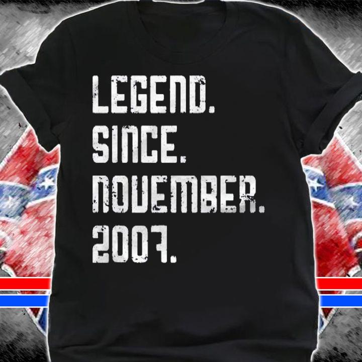 Legend Since November 2007 14Th Birthday 14 Years Old Shirt shirt