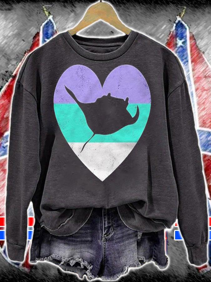 Stingray Gift For Women Girls Retro Cute Shirt