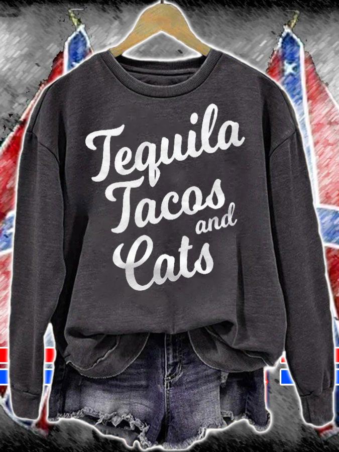 Tequila Tacos And Cats Shirt Cinco De Mayo Mexican Gift Shirt sweatshirt
