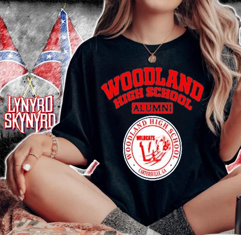 Woodland Hight School Alumni T-Shirt woman shirt