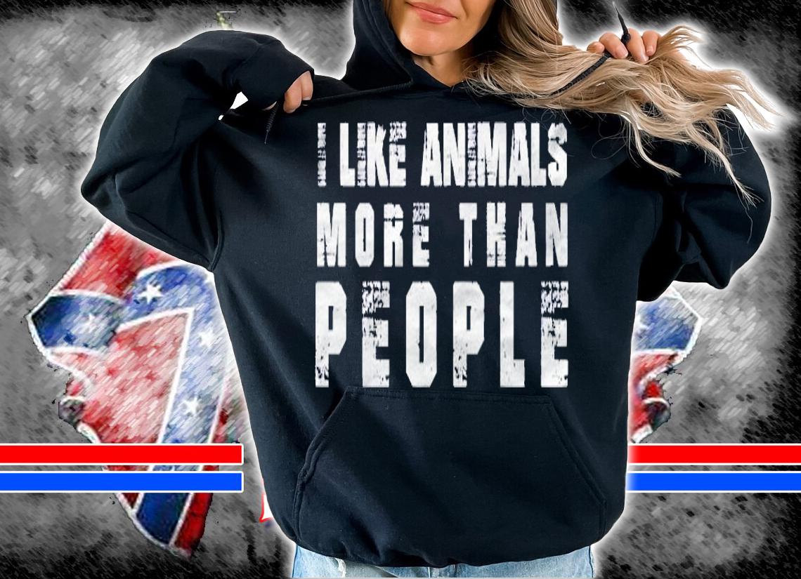 I Like Animals More Than People Funny Vegan Shirt
