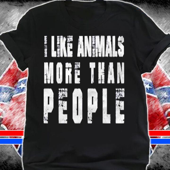 I Like Animals More Than People Funny Vegan Shirt