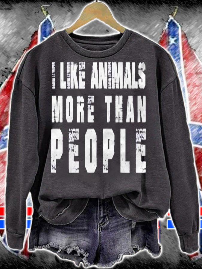 I Like Animals More Than People Funny Vegan Shirt