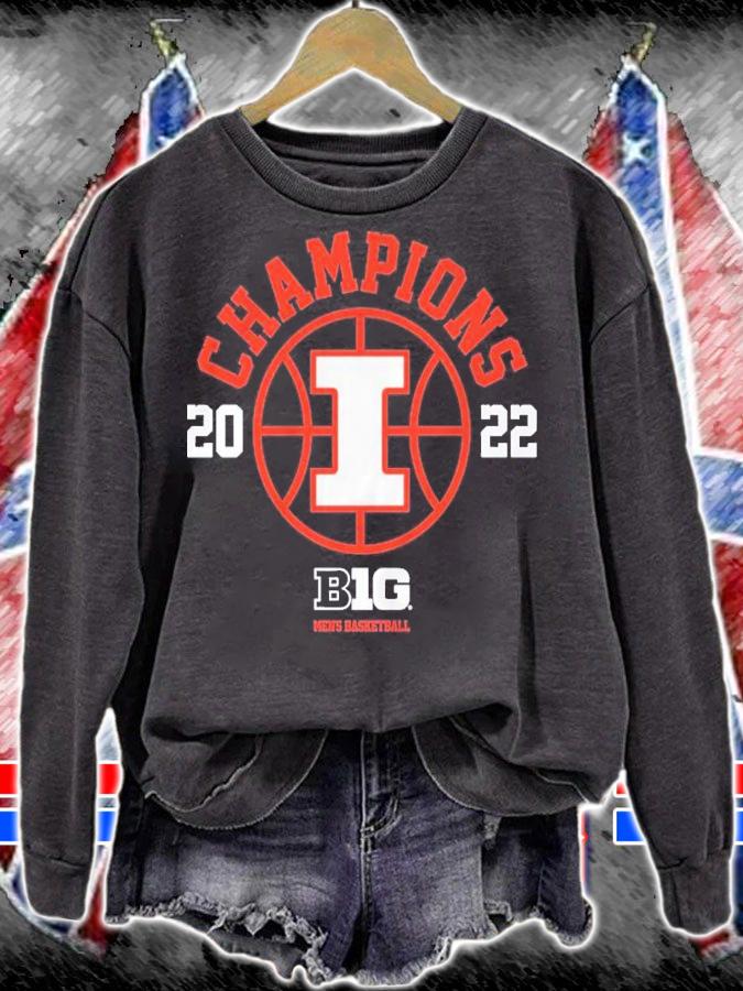 Illinois Fighting Illini Basketball B1G Champs 2022 Shirt sweatshirt