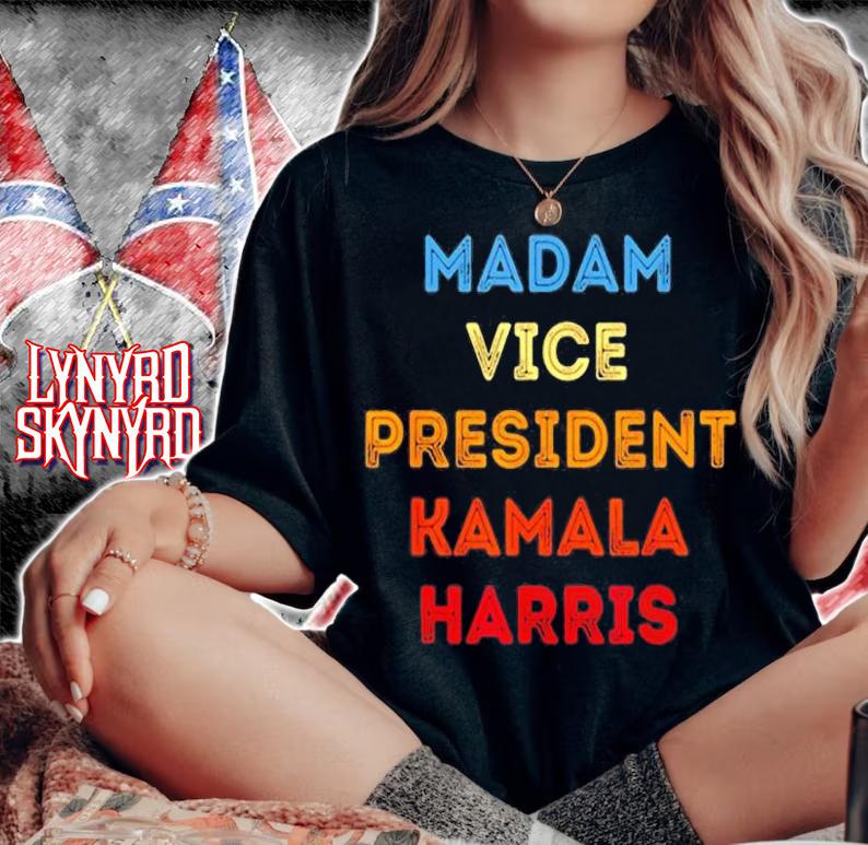 Kamala Harris Madam Vice President 2021 Retro Vintage T-Shirt woman shirt