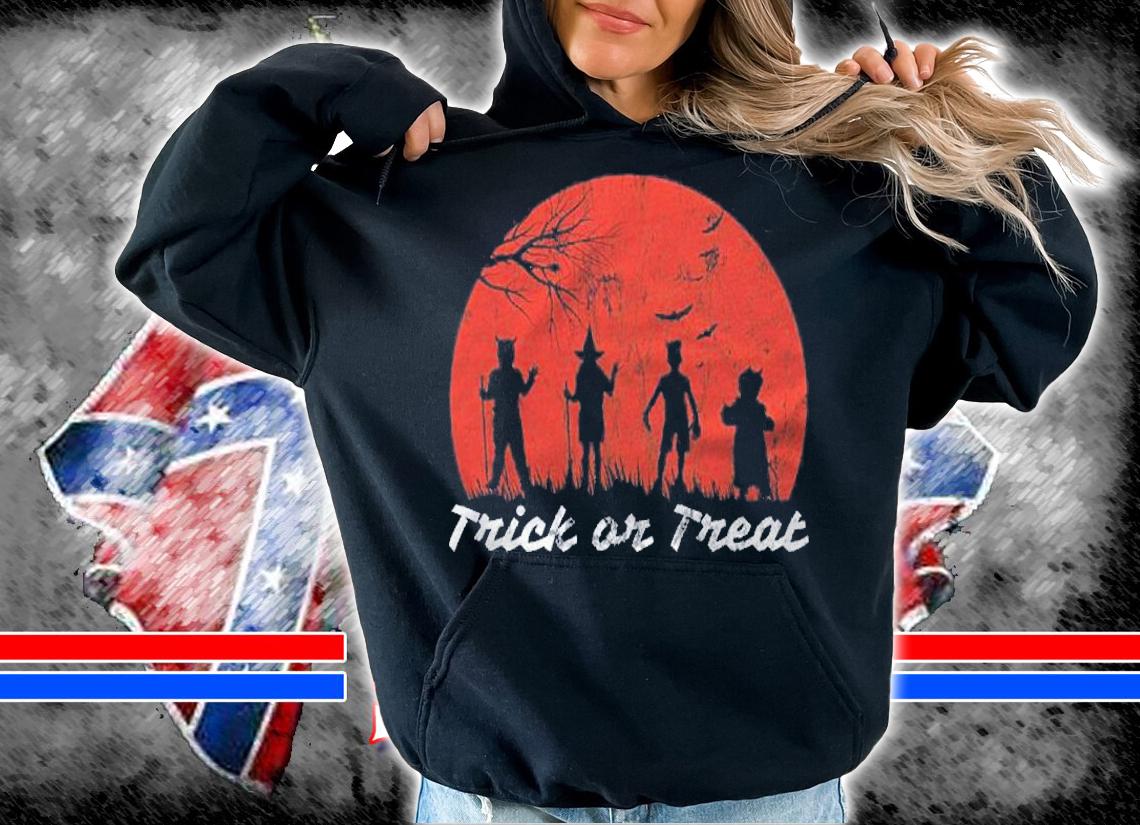 Trick Or Treat Costume Halloween Outfit Pumpkin Full Moon Shirt hoodie